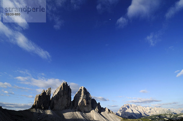 Drei Zinnen  Hochpustertal  Sextener Dolomiten  Südtirol  Italien  Europa