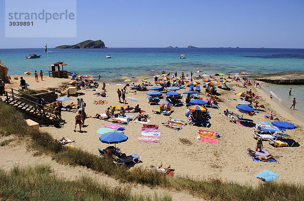 Strand  Cala Conta  Ibiza  Pityusen  Balearen  Spanien  Europa