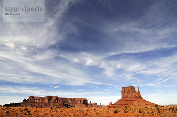 Monument Valley  Navajo Tribal Lands  Utah  USA