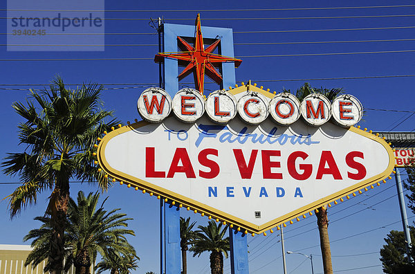 Begrüßungsschild  Las Vegas  Nevada  USA