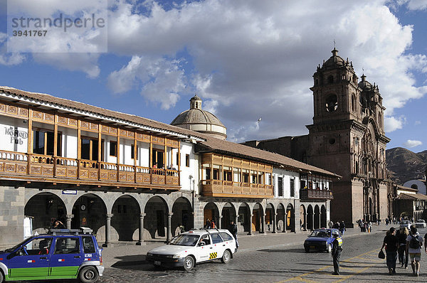 La Compania de Jesus  Jesuitenkirche  Plaza de Armas Cusco  Cusco  Inkasiedlung  Quechuasiedlung  Peru  Südamerika  Lateinamerika