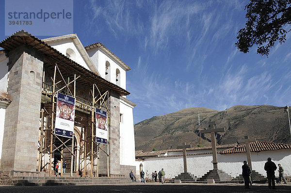 Kolonialkirche aus dem 17. Jahrhundert  Andahuaylillas  Inkasiedlung  Quechuasiedlung  Peru  Südamerika  Lateinamerika