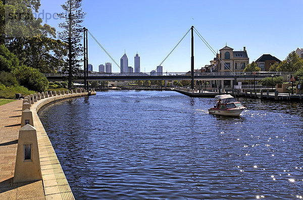 Perth von der Claisebrook Cove Bucht aus  East Perth  Western Australia  Australien