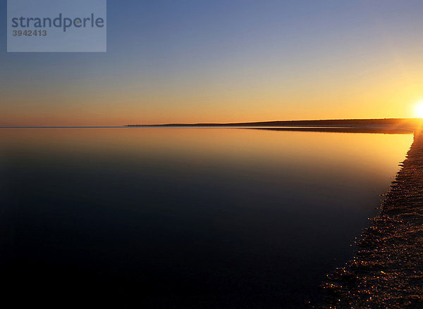 Küste  Sonnenaufgang  Shell Beach  Peron Halbinsel  Nordwest-Australien  Australien