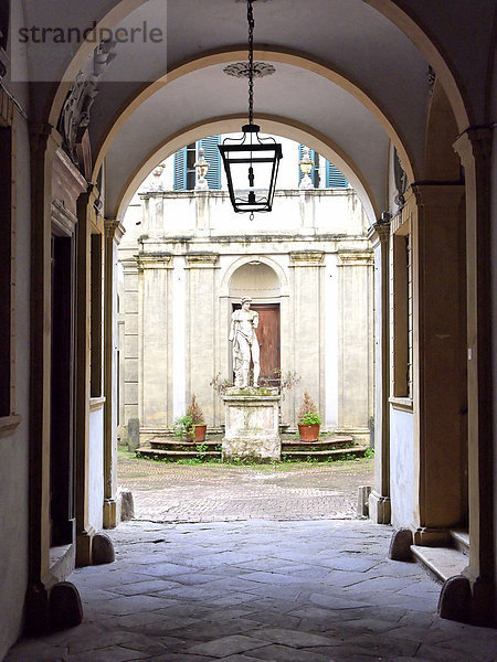 Statue in einem Hinterhof  Siena  Toskana  Italien  Europa