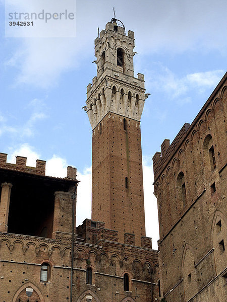 Torre di Mangia Turm  Siena  Toskana  Italien  Europa