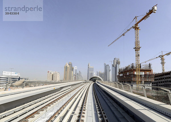 Metroschiene  Dubai  Vereinigte Arabische Emirate  Naher Osten