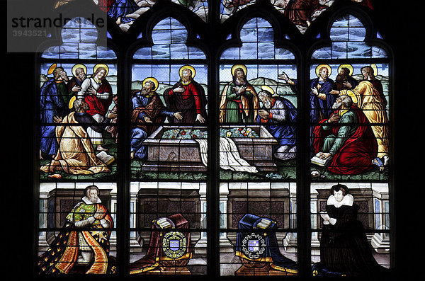 Kirchenfenster  Kathedrale Saint Etienne de Bourges  Centre  Frankreich  Europa