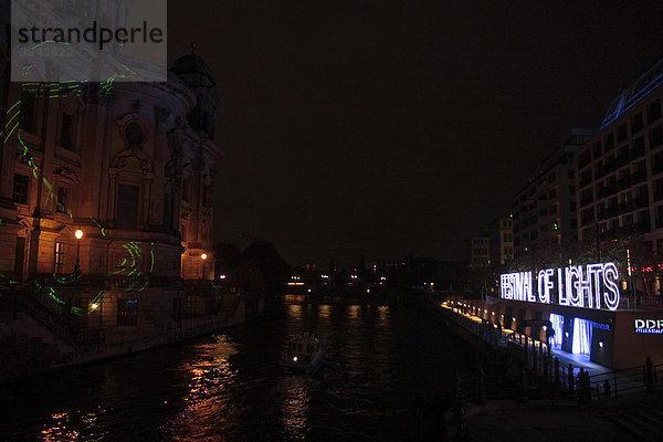 Berliner Dom und Spree  Festival of Lights 2009  Berlin  Deutschland  Europa