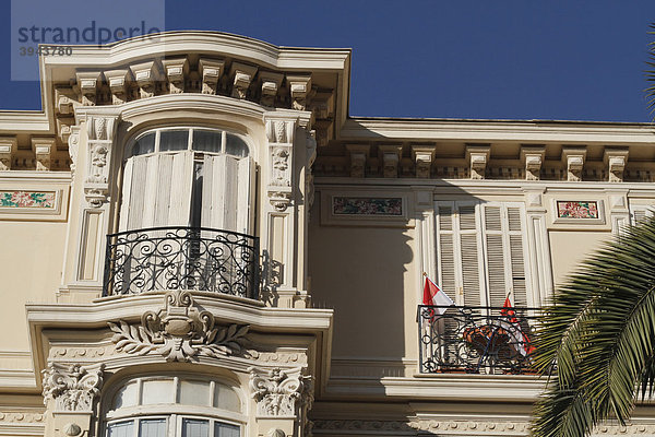 Historische Fassade am Boulevard des Moulins  Monaco  CÙte d'Azur  Europa