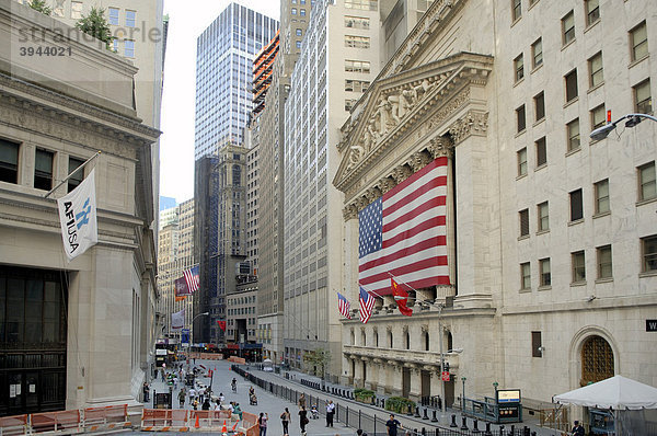 New York Stock Exchange  Börse  Wall Street  Financial District  Manhattan  New York City  New York  Vereinigte Staaten von Amerika  USA