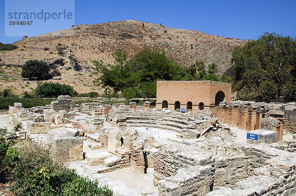 Amphitheater  Ausgrabungstätte Gortys  GÛrtys  Kreta  Griechenland  Europa