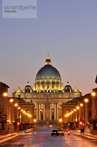 Dom St. Peter  Petersdom  Via della Conziliazione  Rom  Latium  Italien  Europa