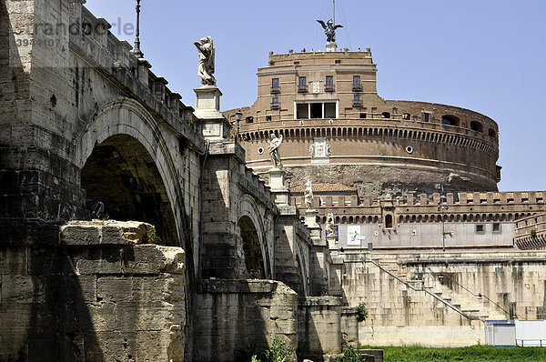 Engelsbrücke  Engelsburg  Castel Sant' Angelo  Rom  Latium  Italien  Europa