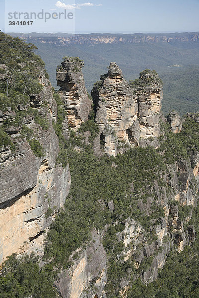 Die Three Sisters  Drei Schwestern  in den Blue Mountains  New South Wales  Australien