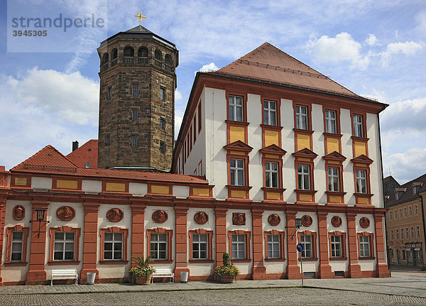 Altes Schloss im Zentrum von Bayreuth  Oberfranken  Bayern  Deutschland  Europa  Schlossturm und Schlosskirche