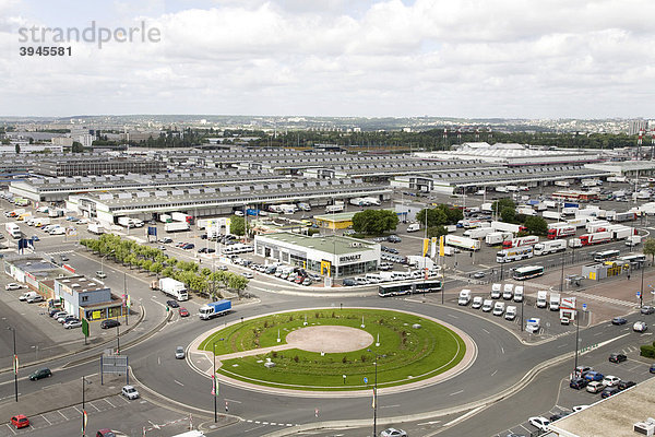 Luftaufnahme Geländeübersicht  Großmarkt Rungis bei Paris  Frankreich  Europa