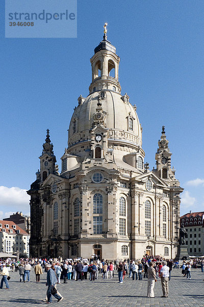 Frauenkirche in Dresden  Sachsen  Deutschland  Europa