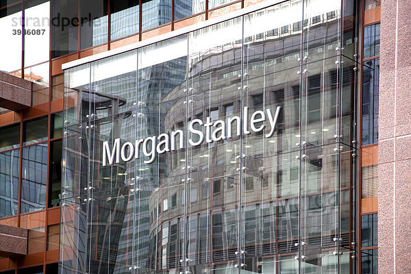 Morgan Stanley Bank in Canary Wharf  London  England  Großbritannien  Europa