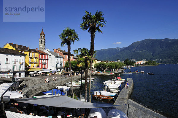 Ascona am Lago Maggiore  Kanton Tessin  Schweiz  Europa Kanton Tessin