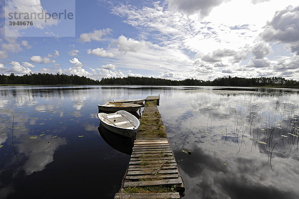 See mit Steg  Tividen Nationalpark  Schweden  Europa