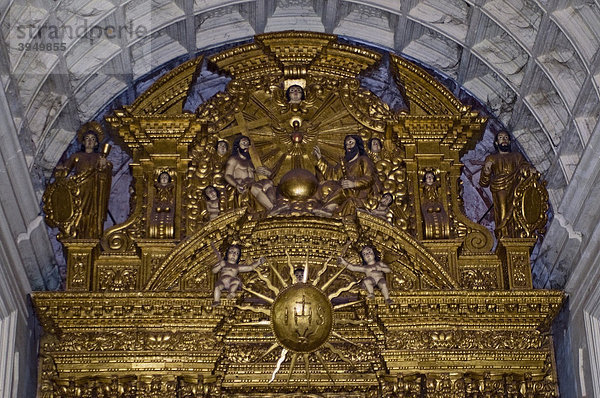 Detail des Hauptaltars der Basilica de Bom Jesus  Old Goa  Velha Goa  Indien  Asien