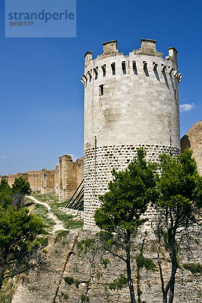 Burg errichtet durch Friedrich II. im 13. Jh. und erweitert von Karl I.  Lucera  Apulien  Italien  Europa