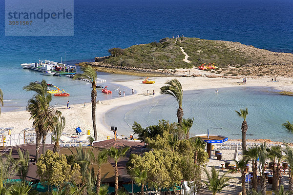 Traumstrand am Nissi Beach  Agia Napa  Zypern  Griechenland  Europa