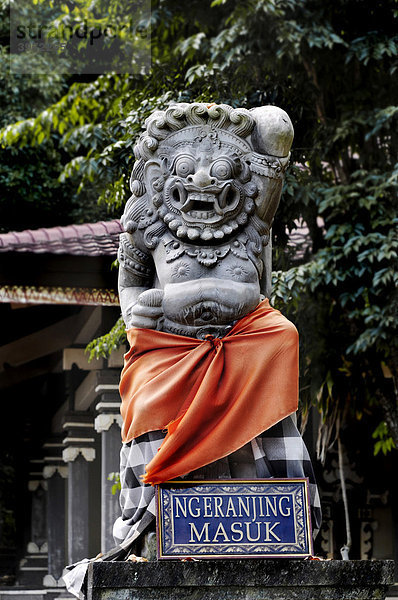 Mythologiefigur im Goa-Lawah Tempel  Fledermaustempel  Bali  Indonesien  Südostasien
