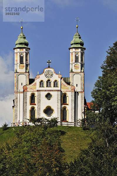 Heilig-Kreuz-Kirche am Kalvarienberg  Bad Tölz  Bayern  Deutschland  Europa