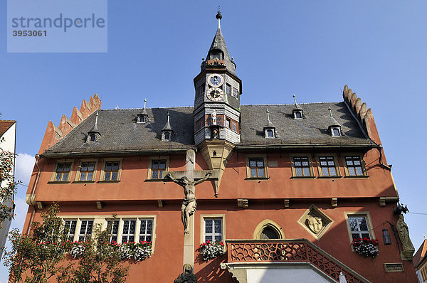 Neues Rathaus von 1515  Ochsenfurt  Franken  Bayern  Deutschland