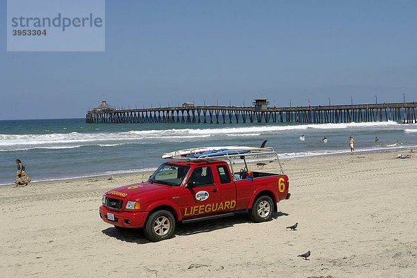 Lifeguard Fahrzeug am Imperial Beach  San Diego  Kalifornien  USA  Nordamerika