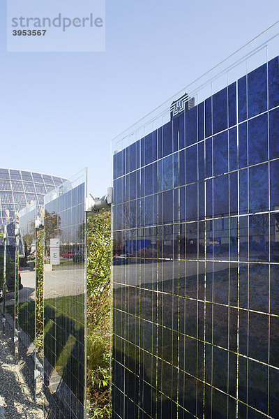 Photovoltaikplatten einer Photovoltaikanlage  Solarzellen