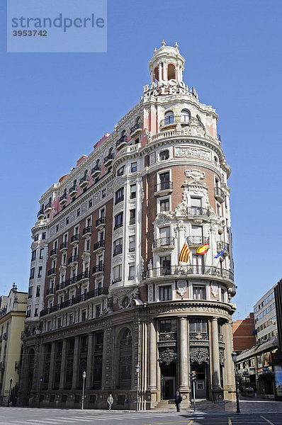 Banco de Espana  Bankgebäude  Valencia  Spanien  Europa