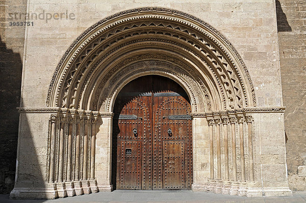 Portal  Catedral de Santa Maria  Kathedrale  Valencia  Spanien  Europa
