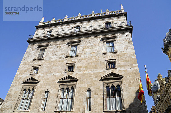 Palacio  Palau de la Generalitat  Sitz der Landesregierung  Plaza de la Virgen  Valencia  Spanien  Europa