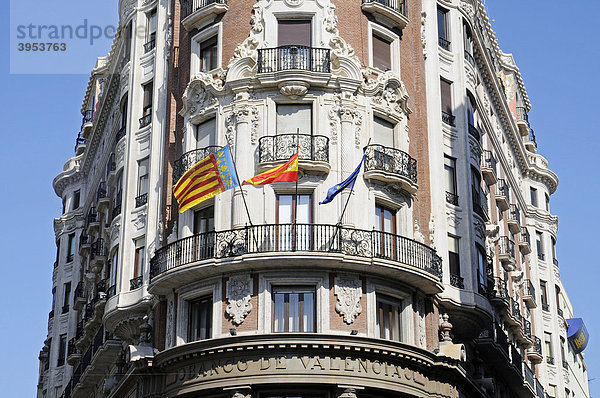 Banco de Espana  Bankgebäude  Valencia  Spanien  Europa