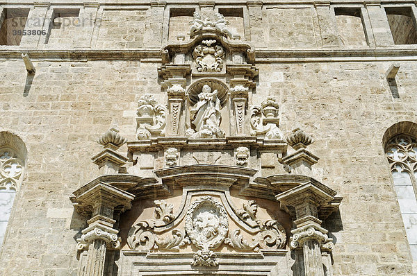 Fassade  Verzierung  Iglesia de los Santos Juanes  Kirche  Valencia  Spanien  Europa