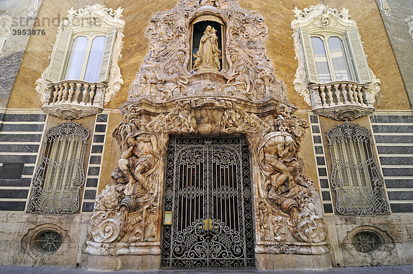 Fassade  Alabaster  Museum Nacional de Ceramica  Palacio del Marques de Dos Aguas  Palast  Keramikmuseum  Keramik  Museum  Valencia  Spanien  Europa
