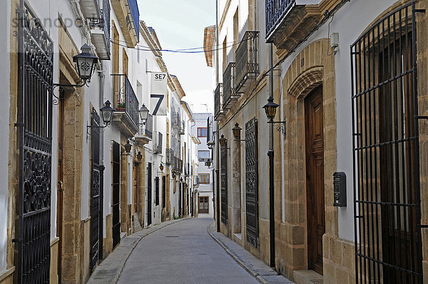 Enge Gassen  Altstadt  Javea  Costa Blanca  Alicante  Spanien  Europa