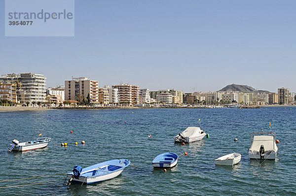 Hafen  Boote  Küste  Hochhäuser  Aguilas  Costa Calida  Murcia  Spanien  Europa