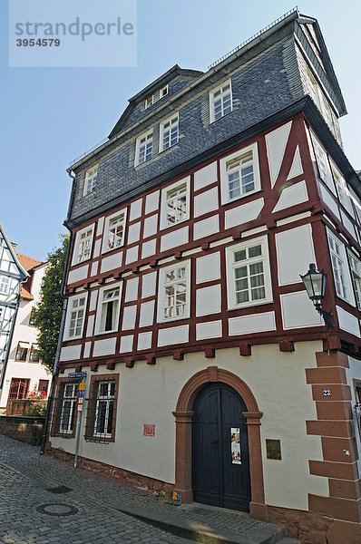 Brüder Grimm Stube  Museum  historisches Fachwerkhaus  Altstadt  Marburg  Hessen  Deutschland  Europa