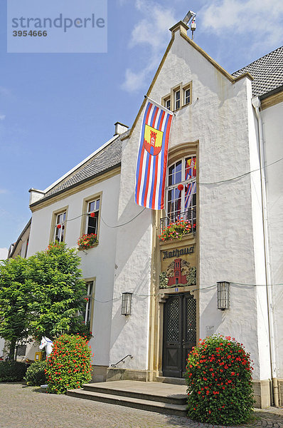 Rathaus  Marktplatz  historische Altstadt  Warendorf  Münsterland  Nordrhein-Westfalen  Deutschland  Europa