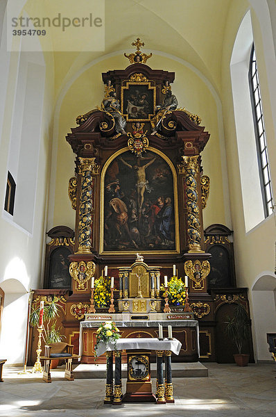 Kirche  Barock  Altar  Kapuzinerorden  Kapuzinerkloster  Werne  Kreis Unna  Nordrhein-Westfalen  Deutschland  Europa