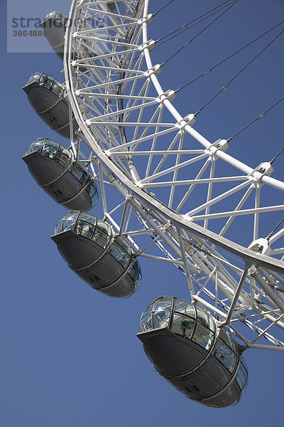 Das London Eye  Wahrzeichen Londons  London  England  Großbritannien  Europa
