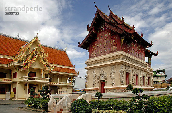 Pagode  Tempelanlage Wat Phra Sing  Chiang Mai  Thailand  Asien
