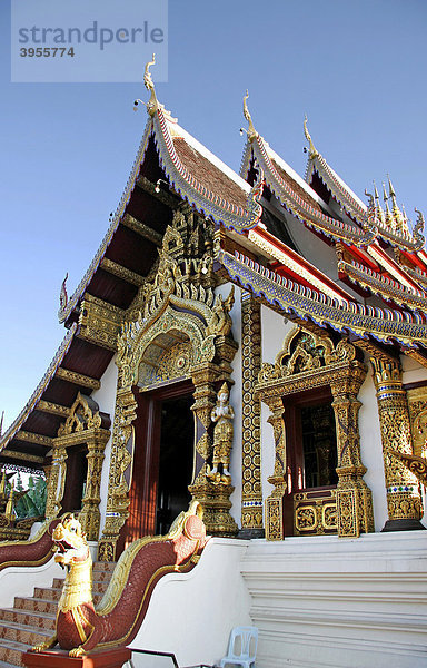 Morn Thean Temple  Viharn  Tempelanlage  Chiang Mai  Thailand  Asien