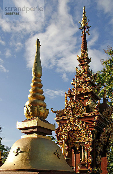 Morn Thean Temple  Türme  Tempelanlage  Chiang Mai  Thailand  Asien