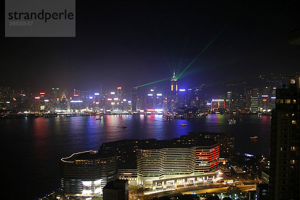 Lasershow  Hongkong  Hong Kong  China  Asien