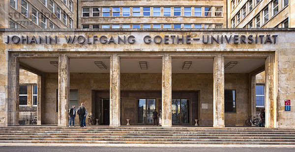 Eingang der Goethe-Universität Frankfurt am Main  Deutschland